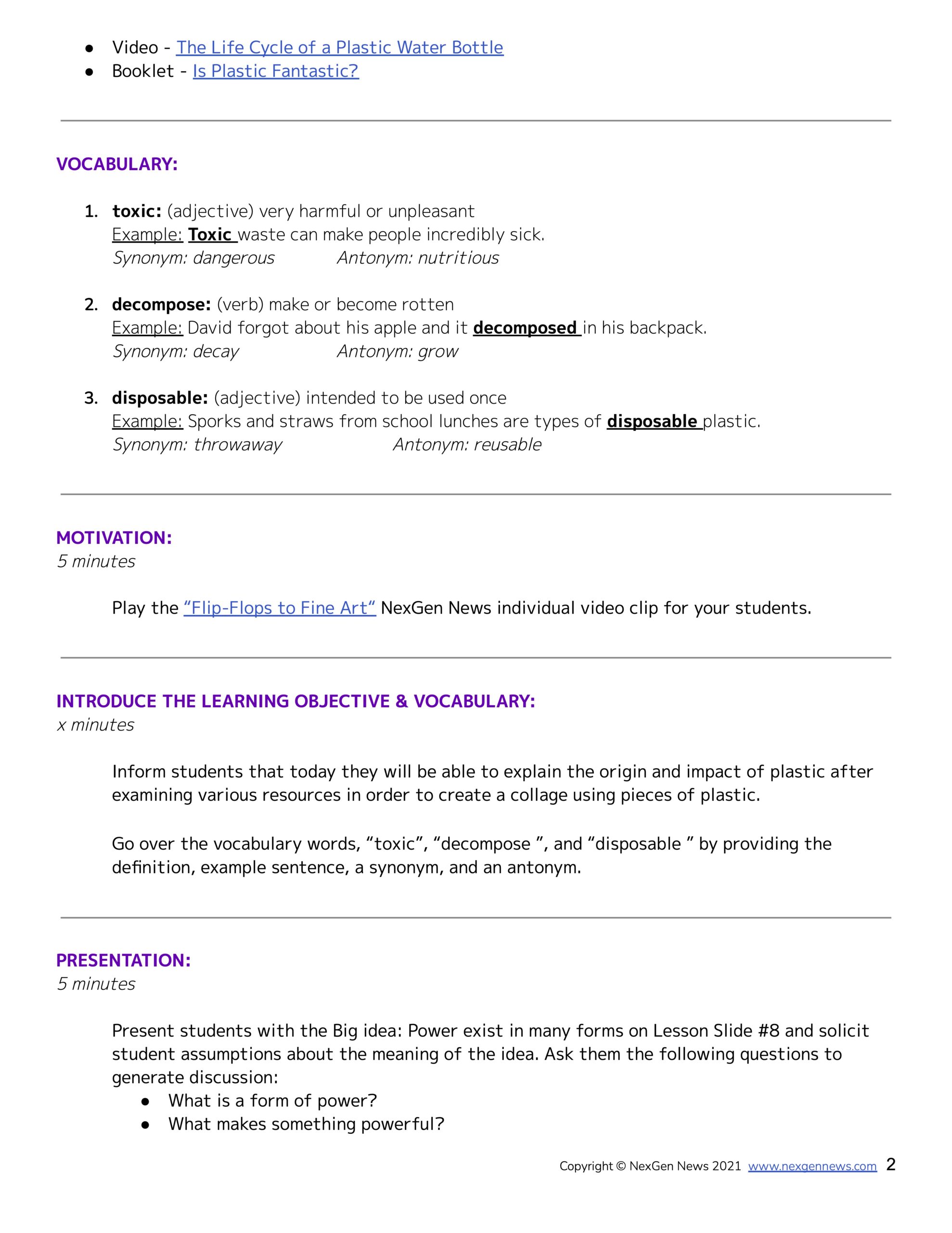 3-5 Lesson Plan _From Flip-Flops to Fine Art _pg2